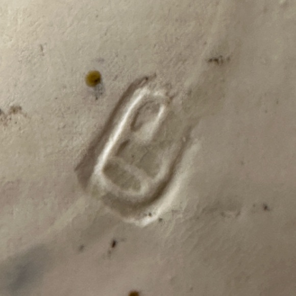 New Zealand Hand Made Floral Pottery Square Dish Signed 6 1/4 inches - Picture 4 of 4